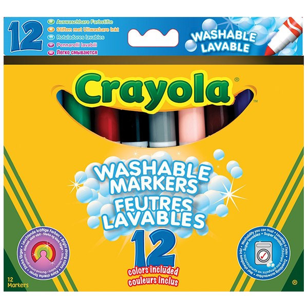 ماژیک رنگ آمیزی کرایولا مدل Washable Markers – بسته 12 رنگ