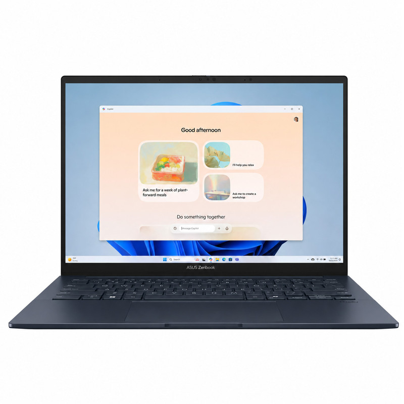 لپ تاپ 14 اینچی ایسوس مدل Zenbook 14 UM3405GA-Ryzen AI 9 465-16GB LPDDR5X-2TB SSD-Touch-Backlit-W – کاستوم شده